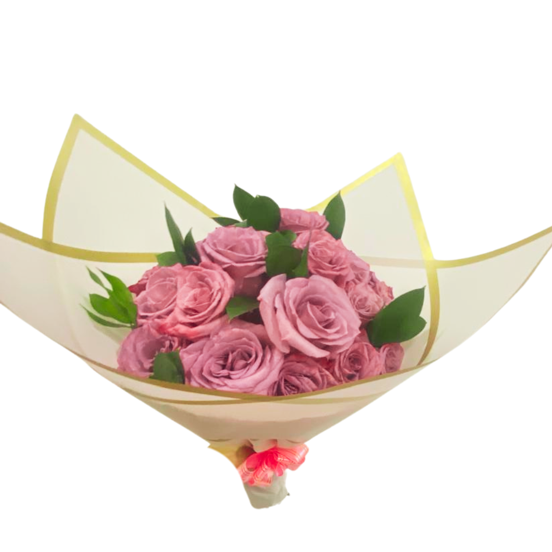 Ramo Grande de Rosas Lila – Elegancia y Encanto en Tono Pastel