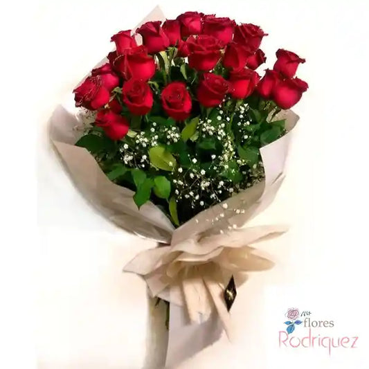 Rosas Rojas de Alta Calidad para Regalar a Domicilio - 24 Rosas Frescas y Elegantes
