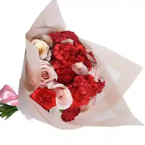 Ramo de Rosas Rosadas y Claveles
