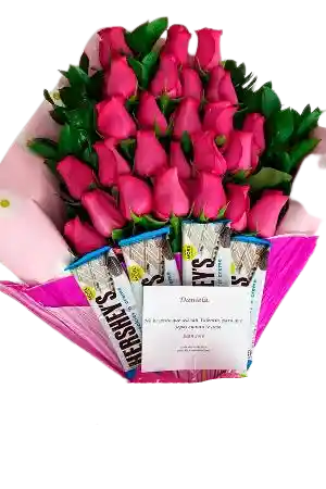 Rosas Y Hershey Amor Por El Chocolate a Domicilio