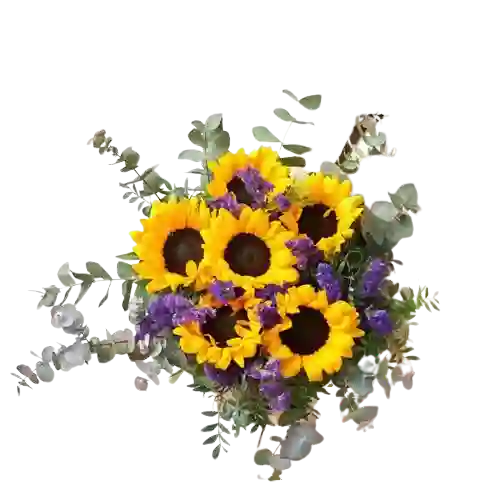 Ramo Elegante de Girasoles con Statis