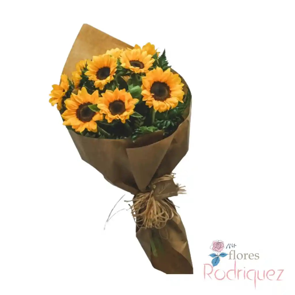 Ramo de Girasoles en Bouquet 8 Girasoles