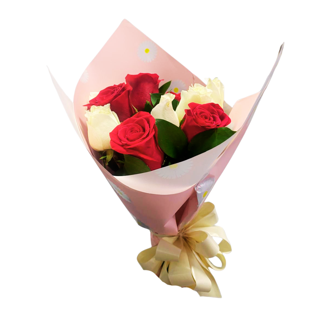 Ramo de Rosas Rojas y Blancas Especial para Enamorar a Domicilio