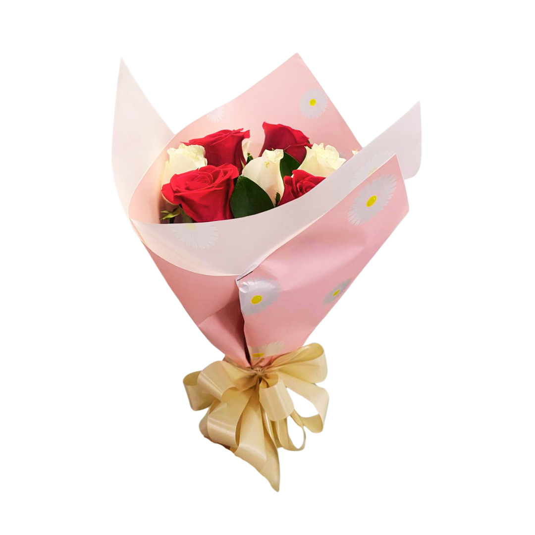Ramo de Rosas Rojas y Blancas Especial para Enamorar a Domicilio