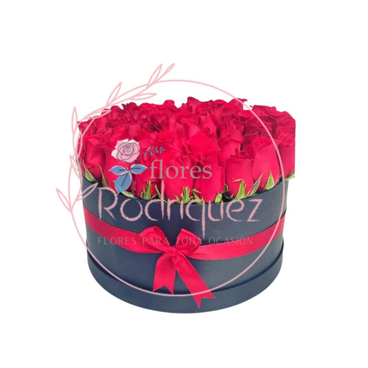 Rosas Rojas de Lujo en Caja Redonda