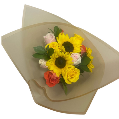 Ramo Sol y Ternura Girasoles y Rosas de Colores