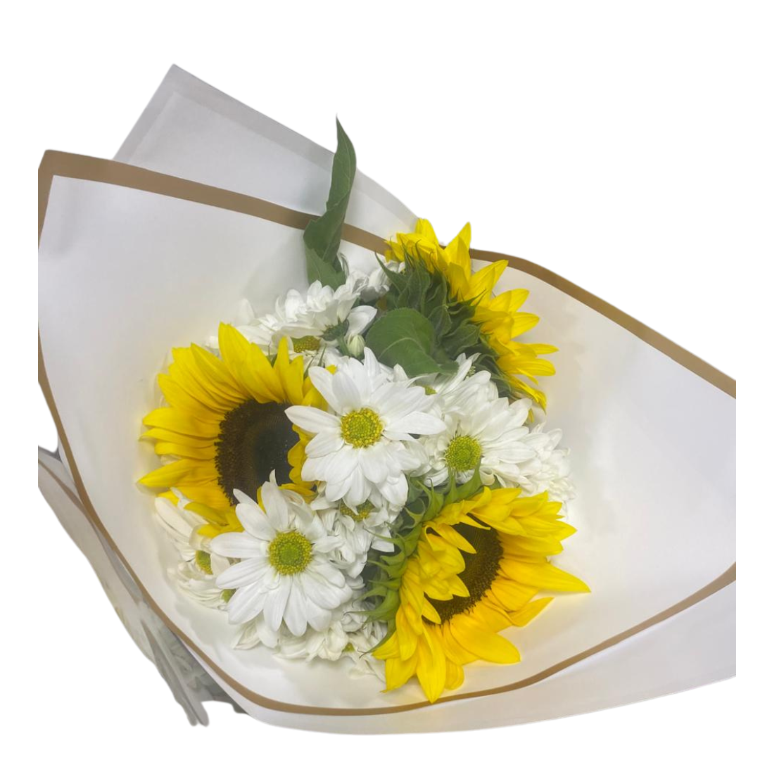 Ramo de Girasoles con decoración y Moño