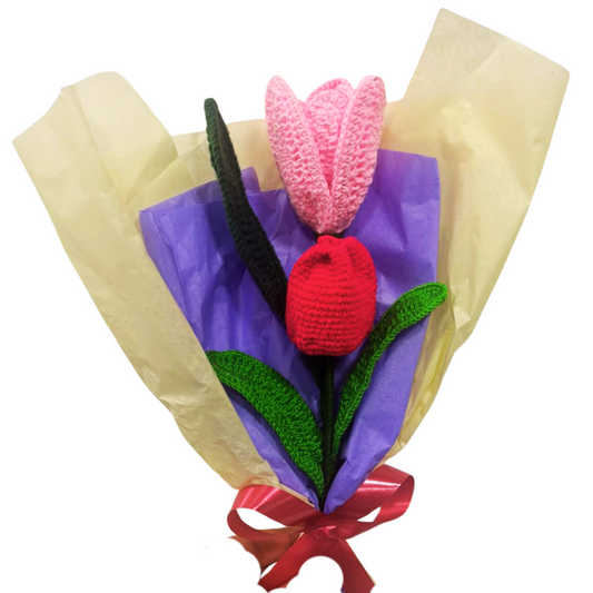 Tulipanes en Lana Crochet Domicilio Bogota