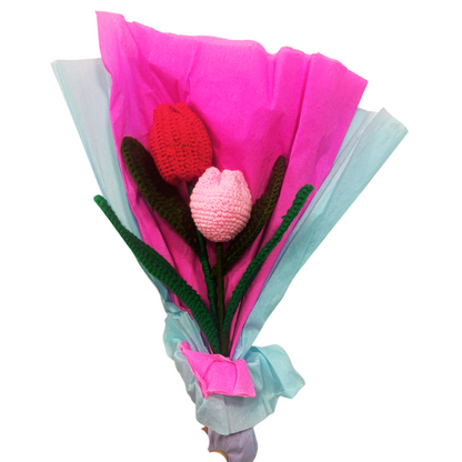 Tulipanes en Lana Crochet Domicilio Bogota