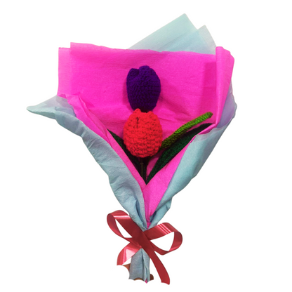 Tulipanes en Lana Crochet Domicilio Bogota