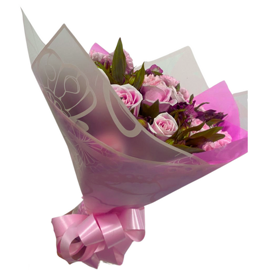 Ramo de Rosas Rosadas con Astromelias y Claveles a Domicilio