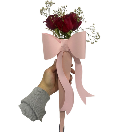 Hermoso Solitario de 3 Rosas Rojas para Día de la Mujer Regalo Regalo