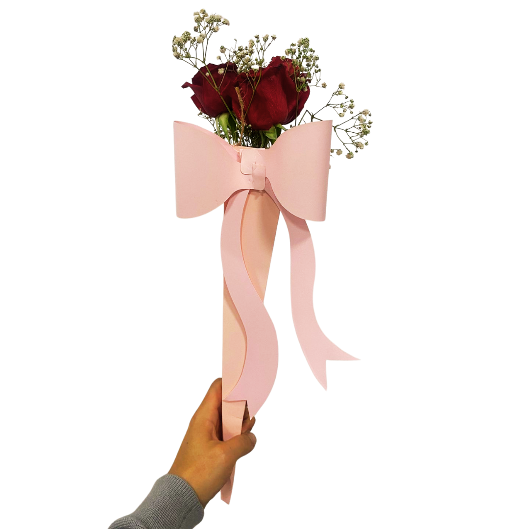Hermoso Solitario de 3 Rosas Rojas para Día de la Mujer Regalo Regalo