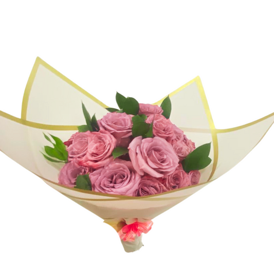 Ramo Grande de Rosas Lila – Elegancia y Encanto en Tono Pastel