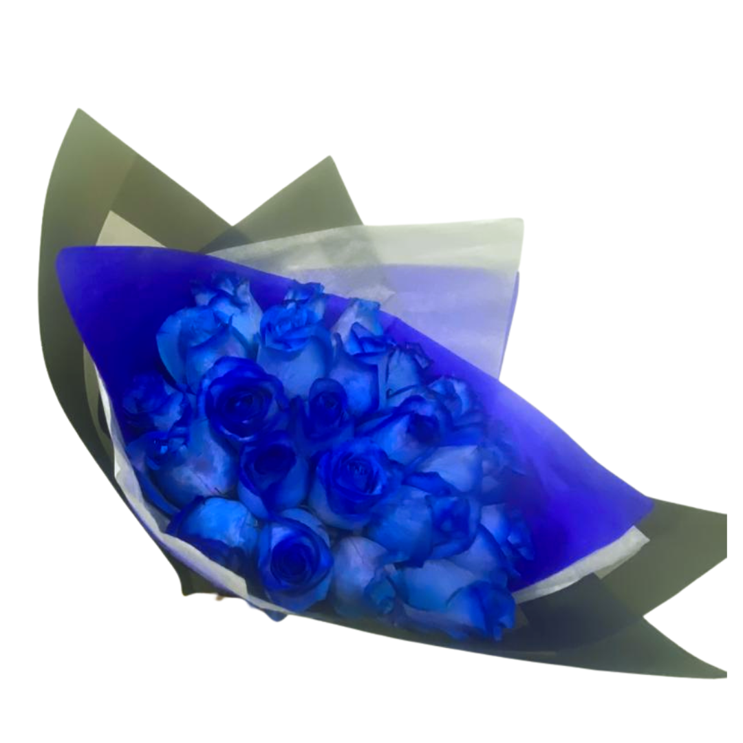 Ramo de 24 Rosas Azules Espectacular para Hombre con Domicilio