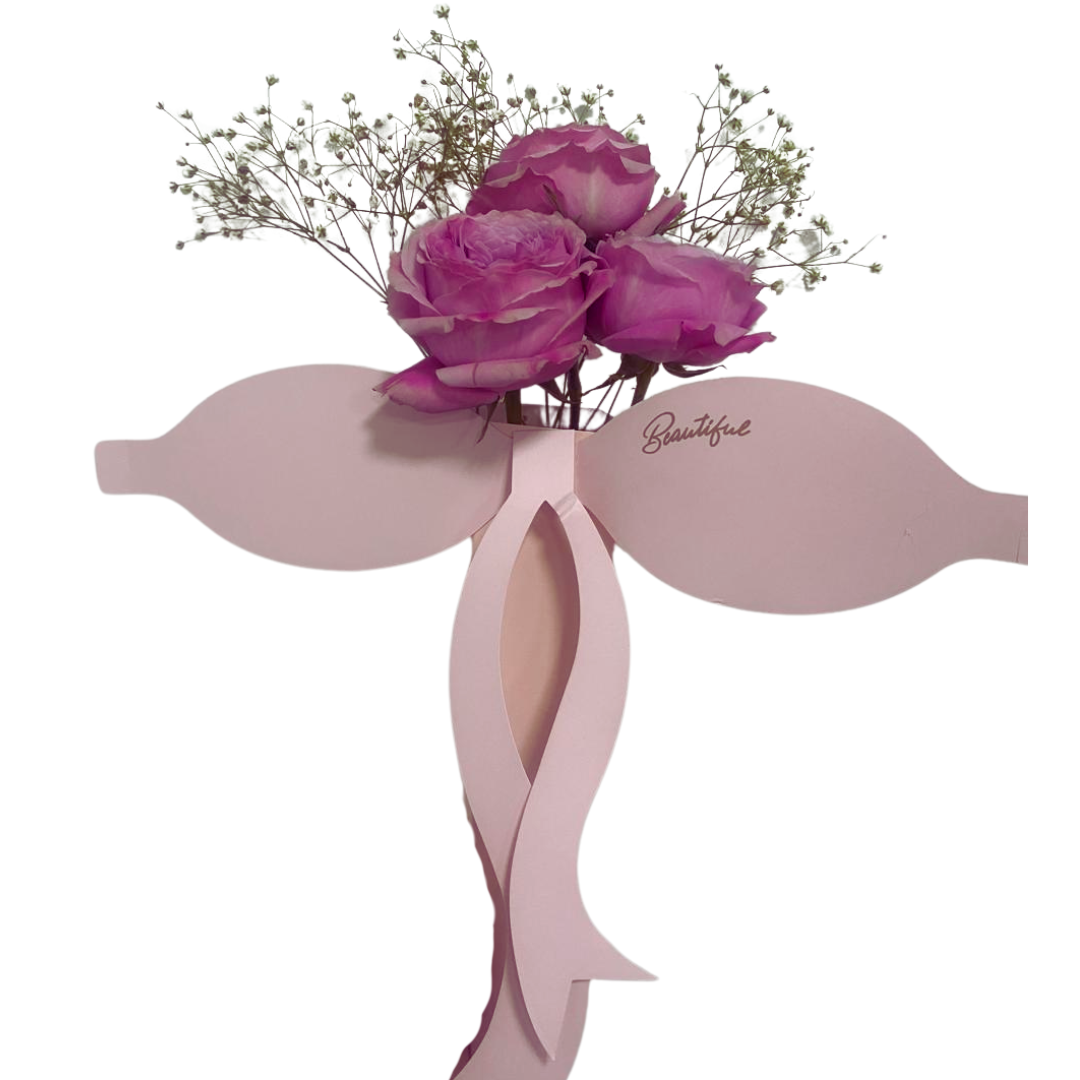 Solitario de 3 Rosas Día de la Mujer Regalo Detalle Ecónomico