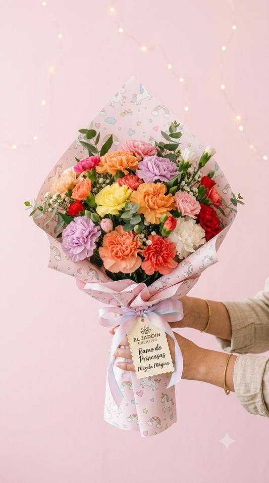 Ramo Claveles Princesa Mágica – Edición Especial para Niñas Cumpleaños