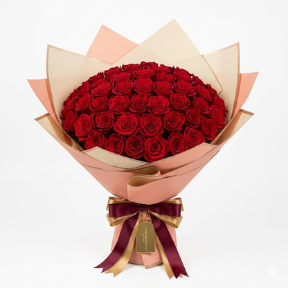 Ramo de 50 Rosas Rojas – Amor que Habla en Grande