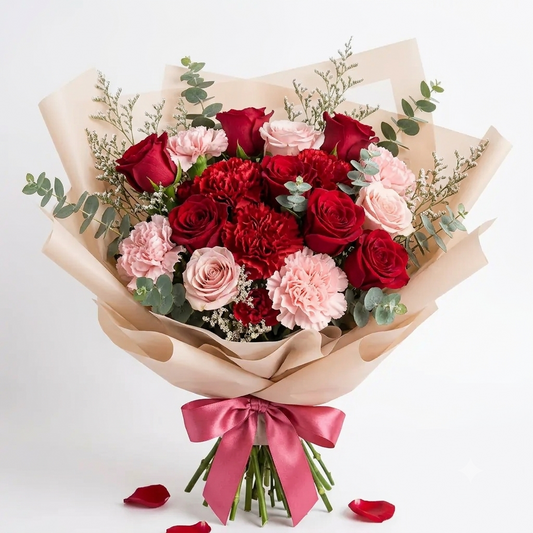 Ramo de Rosas Rosadas y Claveles